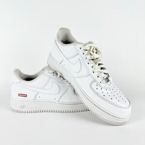 Nike x Supreme Air Force 1 Low Sneakers Men's 9.5 White CU9225-100